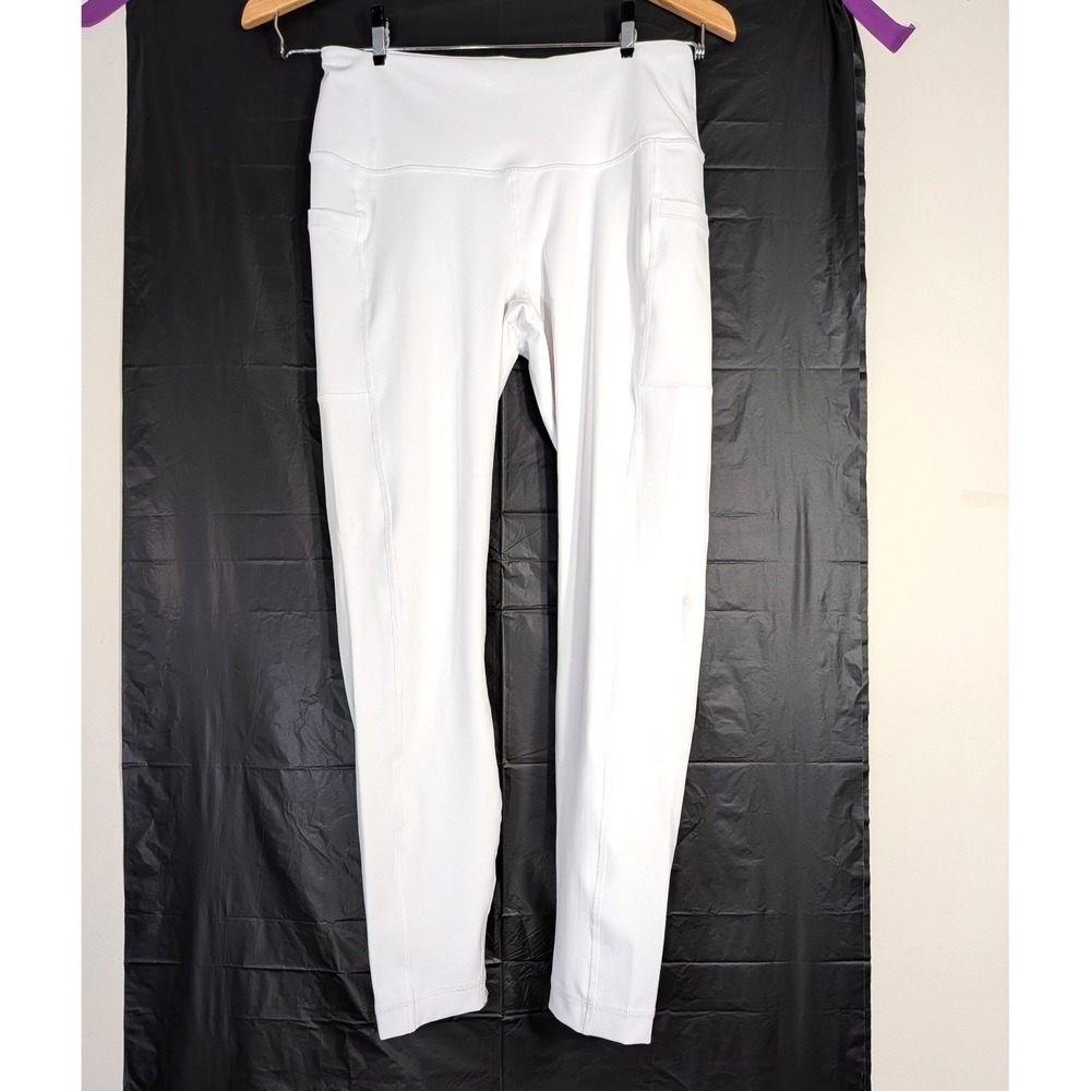 90 Degree by Reflex White Leggings; High Rise Pocket Yoga Athletic NWOT